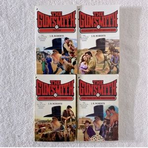 Vintage The Gunsmith All Action Western Romance Novel x4